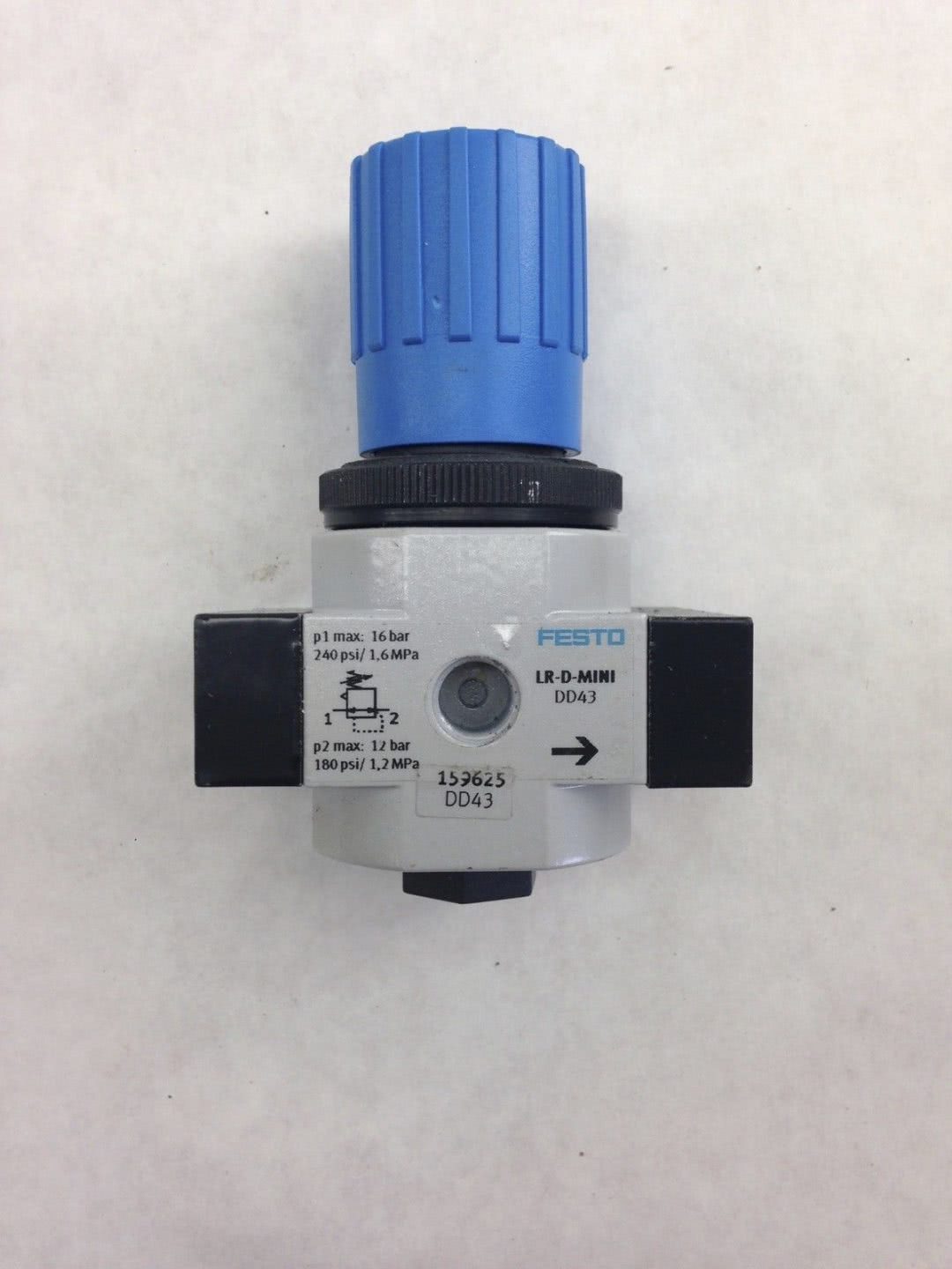 FESTO LR D MINI DD43 PRESSURE REGULATOR 180PSI A847