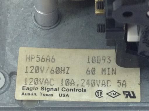 USED, GOOD G W EAGLE SIGNAL HG106A6 Cycl-Flex ELECTRIC TIMER (B133) 4