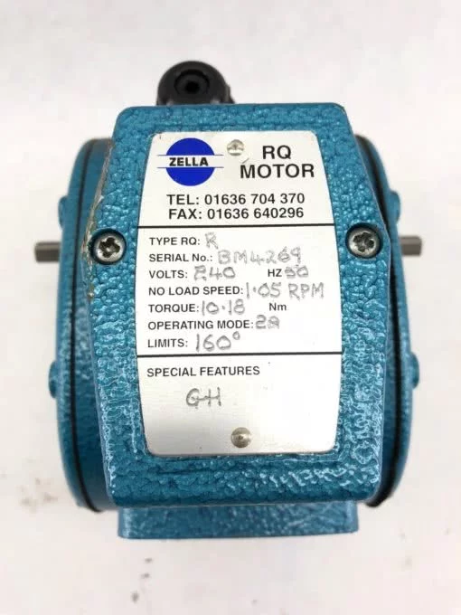 USED ZELLA RQR MOTOR RANGE NO LEVER 240VAC 50HZ 2A 32 RPM DOWN TO 60 MPR, (B431) 2