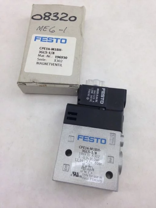 FESTO CPE14-M1BH-3GLS-1/8 196930 SOLENOID VALVE (A754) 1