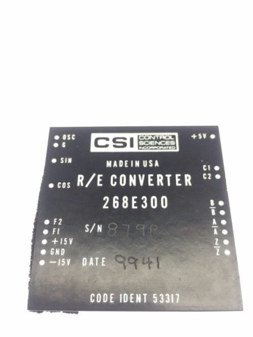 CSI R/E CONVERTER SYNCHRO/ RESOLVER TO DIGITAL CONVERTER 268E300 DATE, 1999 G42 2