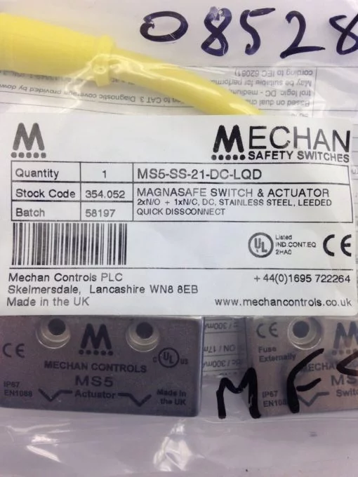 MECHAN MS5-SS-21-DC-LQD SAFETY SWITCH ACTUATOR (A760) 2