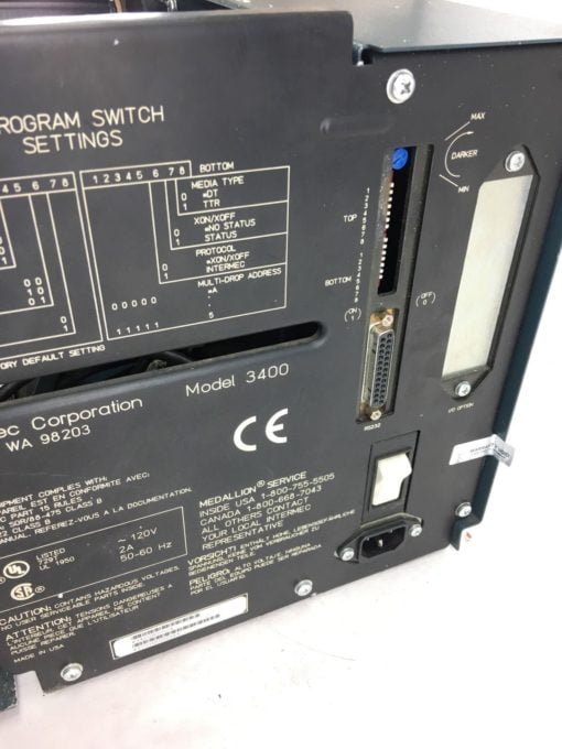 Intermec 3400 EasyCoder Thermal Transfer Barcode Label Printer, SEE DESCRIP, TLO 3