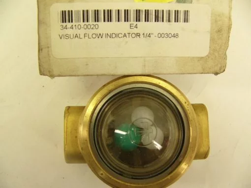 MPC-202 3048 BRASS VISUAL FLOW INDICATOR 1/4″ NEW IN BOX (F91) 1