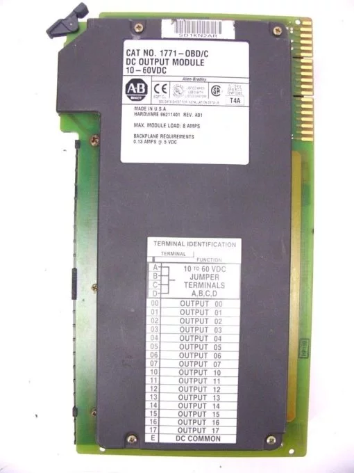 Allen Bradley 1771-OBD C DC Output Module 10 – 60 VDC 60 DAY WARRANTY!! (H253) 1