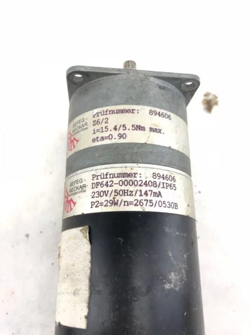 USED GEFEG NECKAR DF642-00002408 230V, 50HZ, 147mA, IP65, Z6/2, 894606, (B430) 2