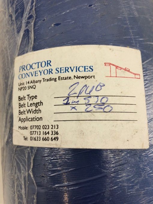 NEW PROCTOR CONVEYOR 2PUB 1M530 LENGTH 250MM WIDTH CONVEYOR BELT, BLUE, (TLO) 2