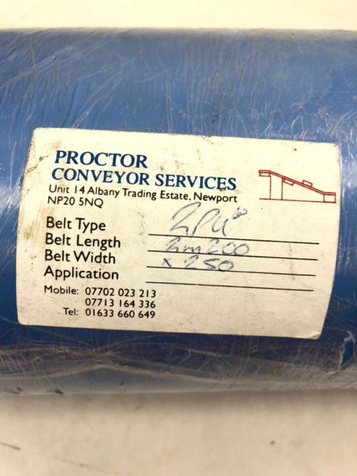 NEW PROCTOR CONVEYOR 2PUB 2M200 LENGTH 250MM WIDTH CONVEYOR BELT, BLUE, (TLO) 2