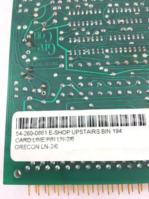 GRECON 2036-02-03 PC BOARD LINE CARD LN2/6 20360203 USED, GREAT CONDITION (H258) 2
