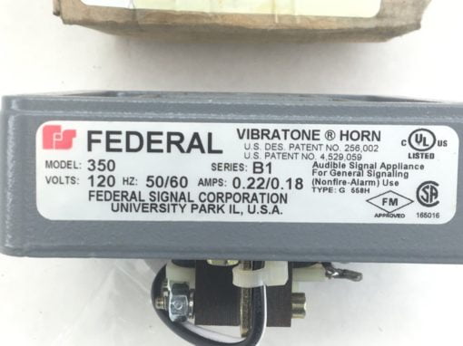 FEDERAL SIGNAL 350-120-30 ALARM HORN MECHANISM (A877) 2