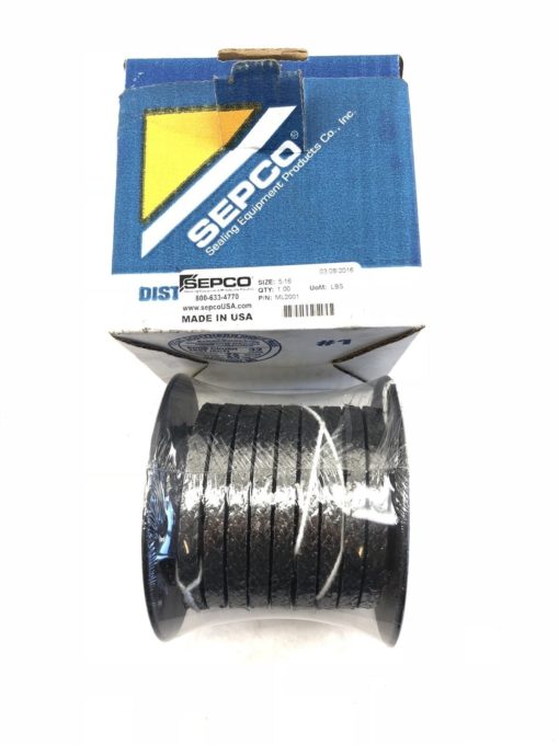SEPCO ML2001 BRAIDED FLEXIBLE GRAPHITE PACKING SIZE 5/16 (B459) 1