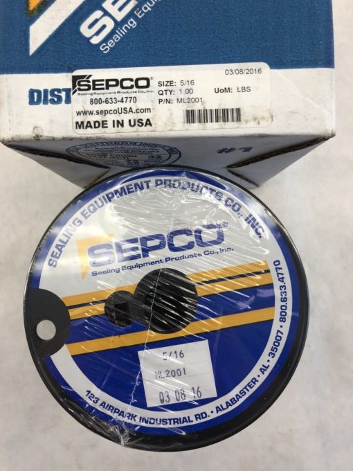 SEPCO ML2001 BRAIDED FLEXIBLE GRAPHITE PACKING SIZE 5/16 (B459) 2
