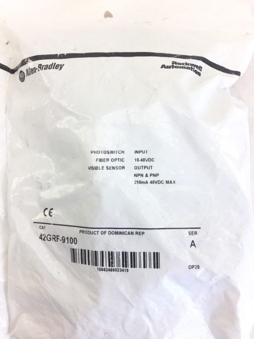 Allen Bradley 42GRXF-10100-02 Photoelectric Sensor – New No Box (H36) 1