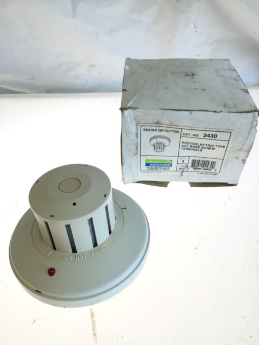 NEW IN BOX Edwards 2430 Photoelectric Type Smoke Detector w/ Base Screw, (B190) 1