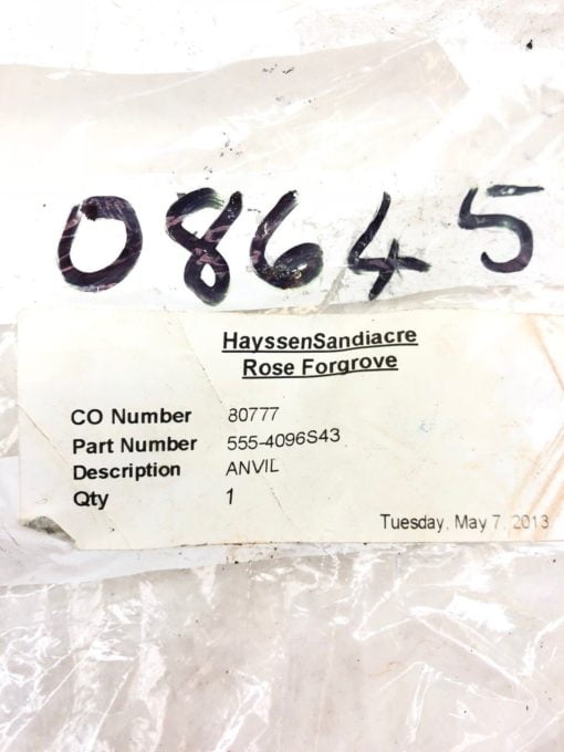 NEW ROSE FORGROVE 555-4096S43 ANVIL, BLADE 555-4096-S43, FAST SHIP! (H350) 2