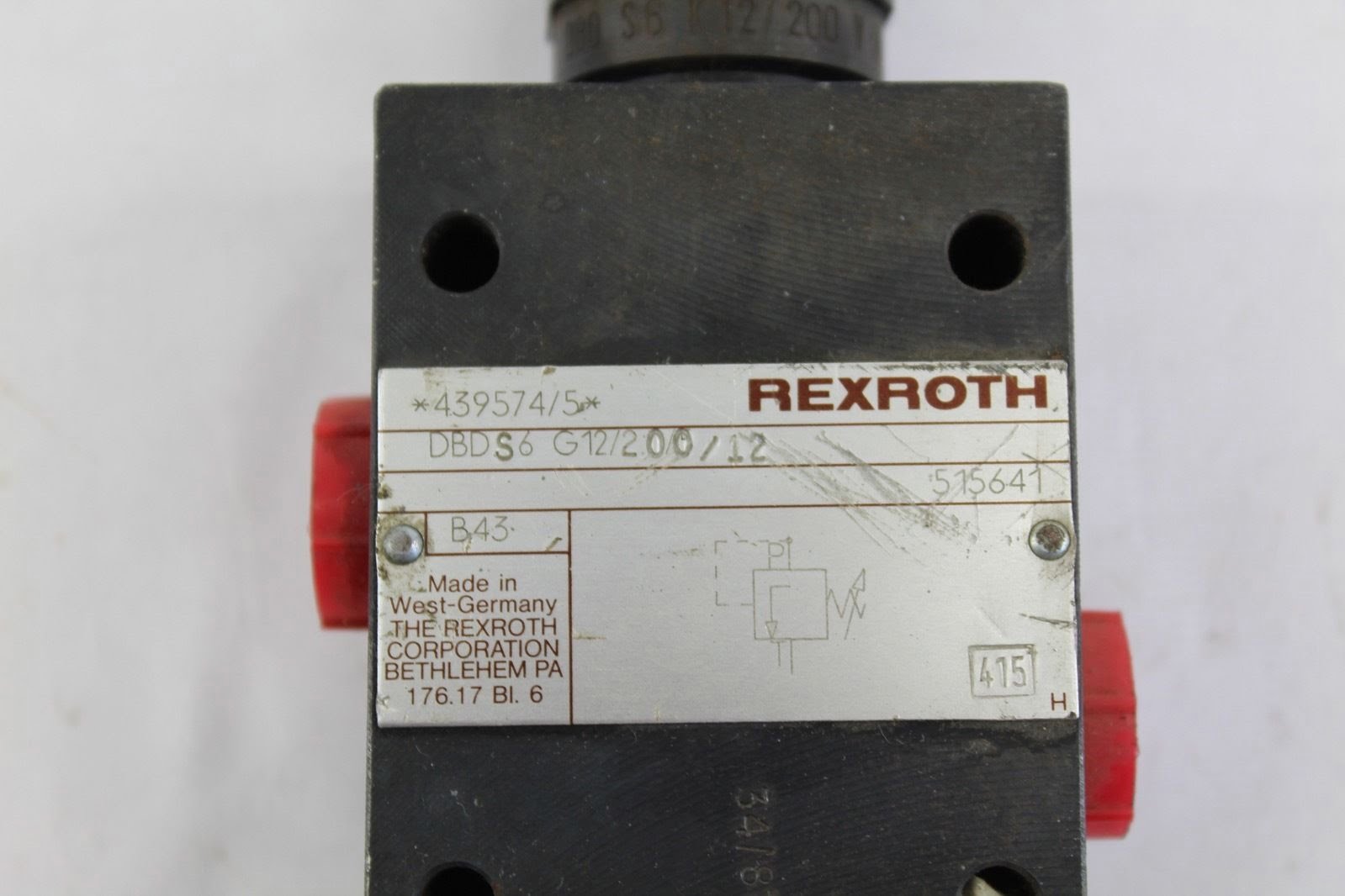 Rexroth Pressure Relief Valve DBS6 G12/200/12 ** (F190)