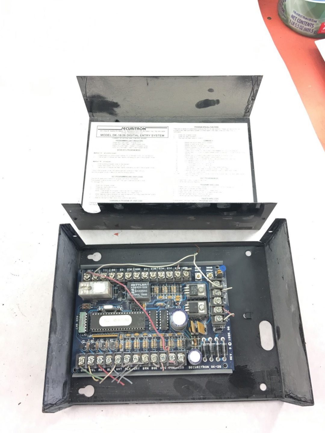 Securitron DK-16/26 Control Board DIGITAL ENTRY SYSTEM ENCLOSURE, B375