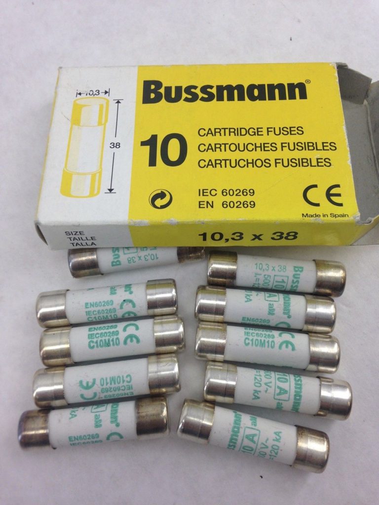 BUSSMANN 10,3X38 10A 500V FUSE BOX OF 10 (A869)