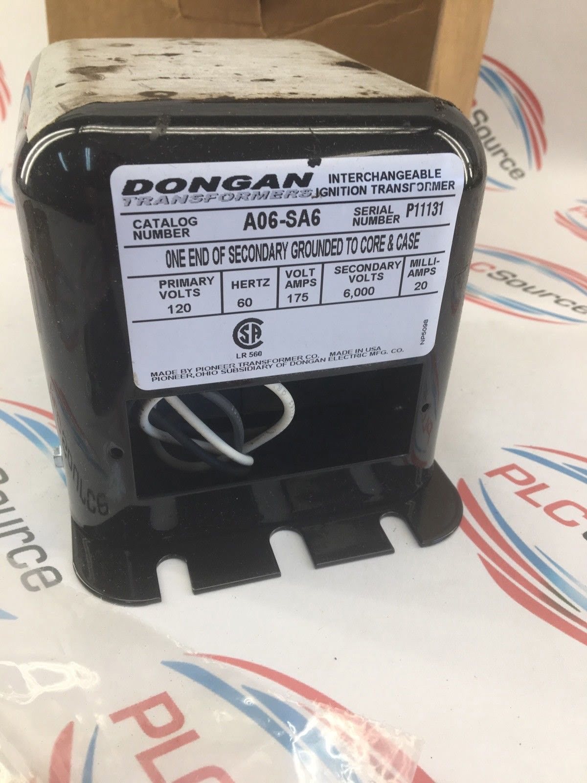 DONGAN A06-SA6 INTERCHANGABLE IGNITION TRANSFORMER 120V 60Hz