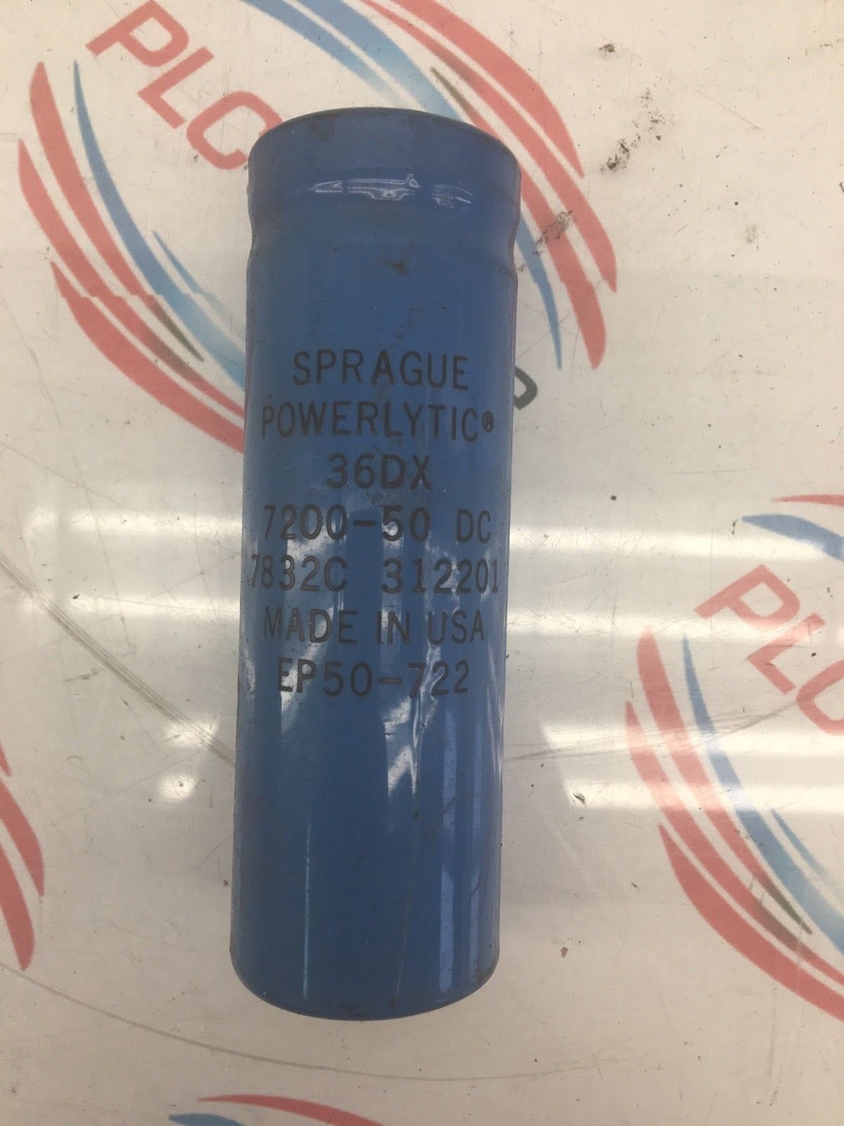 SPRAGUE POWERLYTIC 36DX CAPACITOR 7200-50 DC, 7832C, 312201 EP50-722