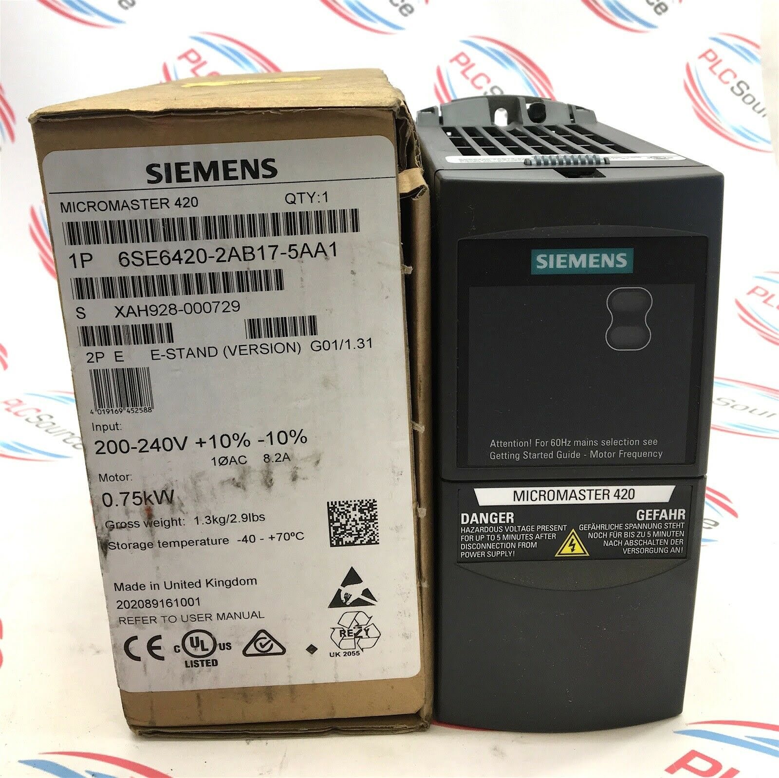 新品 SIEMENS シーメンス インバータ 6SE6440-2AB15-5AA1 MM440 220V