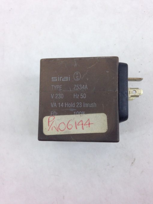 SIRAI SOLENOID COIL Z534A V230 HZ50 (A842) 2