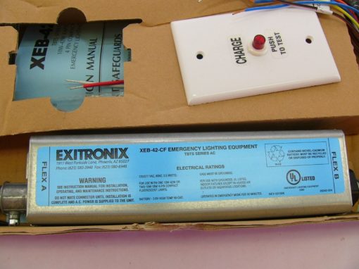 EXITRONIX XEB-42-CF EMERGENCY LIGHTING **missing electrical box** (B194) 2