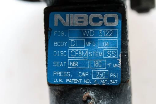 NIBCO WD 3122 250PSI STAINLESS STEEL BUTTERFLY VALVE WITH LOCKING LEVER! (B128) 2