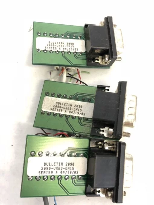 LOT OF 3 USED Allen Bradley 2090-UXBB-DM15 Breakout Board P27126 FAST SHIP! H331 2