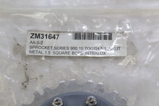 Intralox Series 900 split bore sprocket 15 teeth Metal Square bore *NEW* (J79) 2