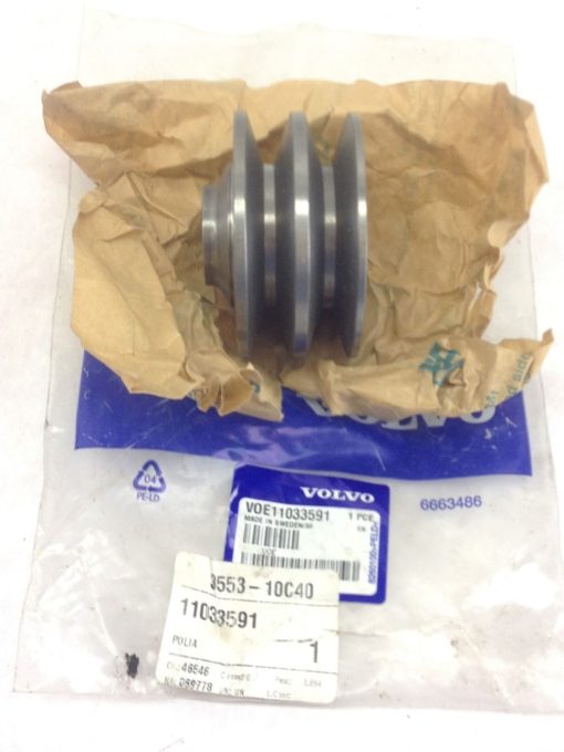 NEW! GENUINE VOLVO CONSTRUCTION EQUIPMENT # 11033591 PULLEY FAST SHIP!!!(H164) 1