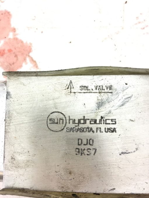 USED GREAT CONDITION SUN HYDRAULICS DJ0 9KS7 DJO 9KS7 SOLENOID VALVE, B364 2