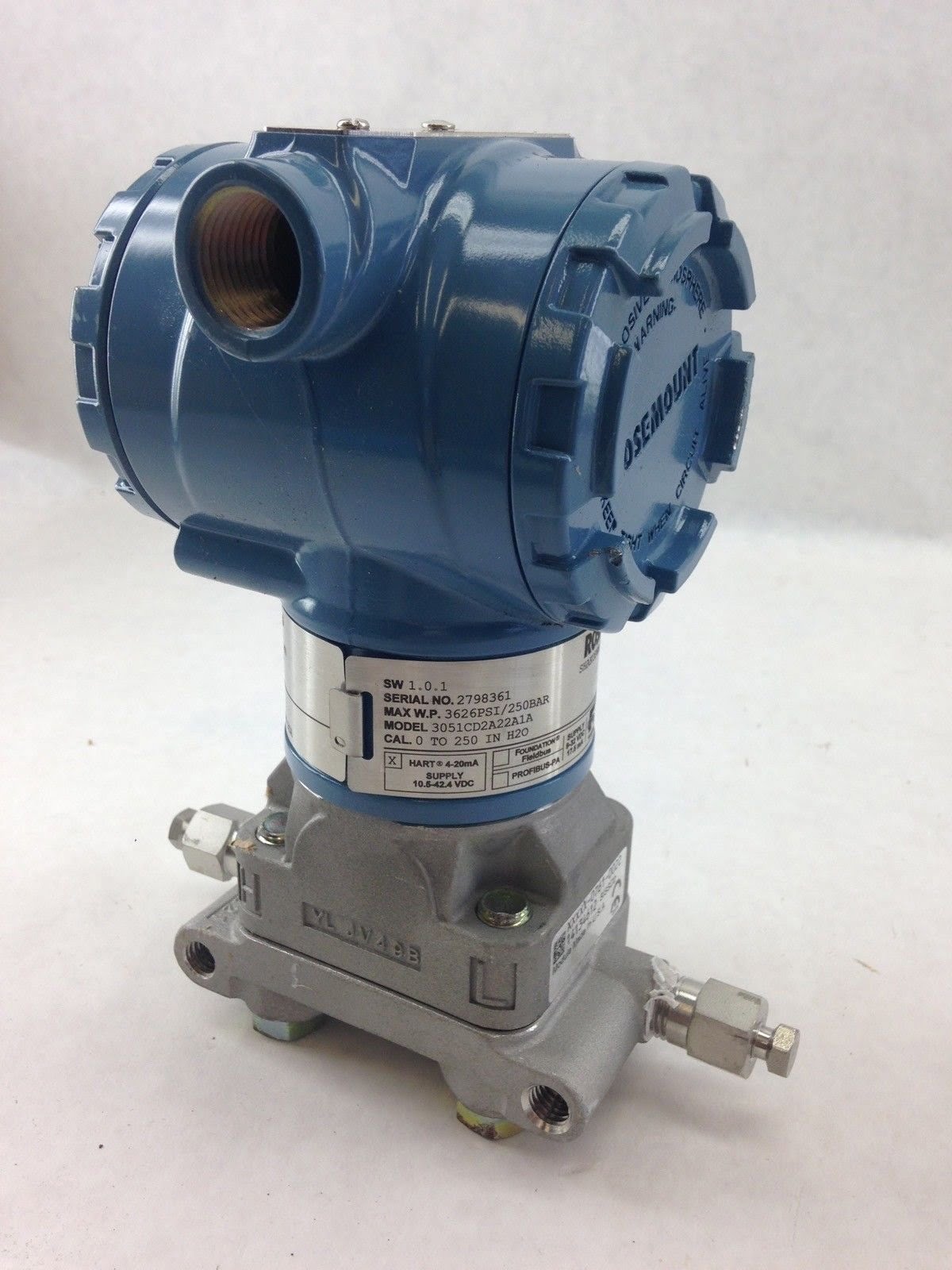 ROSEMOUNT 3051CD2A22A1A DIFFERENTIAL PRESSURE TRANSMITTER (B448)