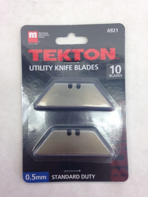 TEKTON 6921 UTILITY KNIFE BLADES BOX OF 10 PACKS OF 10 TOTAL OF 100 BLADES (F28) 2